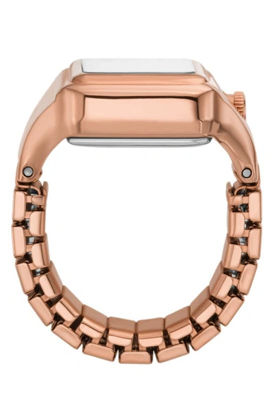 Fossil Raquel Watch Ring, 14mm In Rose Gold
