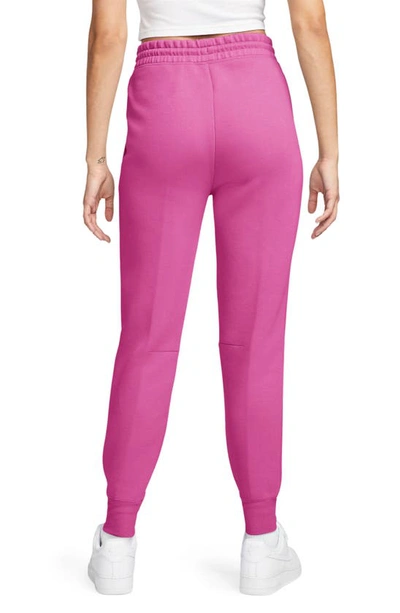 Nike Women's  Sportswear Tech Fleece Mid-rise Jogger Pants In Alchemy Pink/ Black
