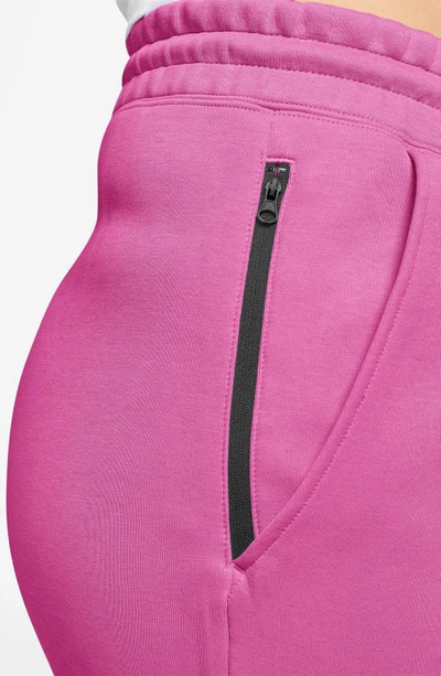 Nike Women's  Sportswear Tech Fleece Mid-rise Jogger Pants In Alchemy Pink/ Black