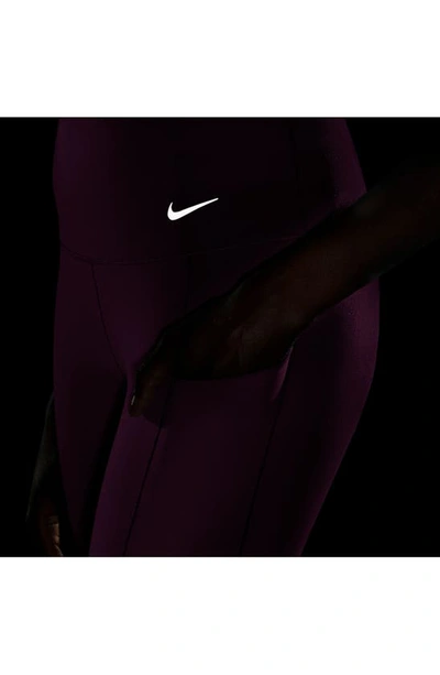 Shop Nike Universa Medium Support High Waist 7/8 Leggings In Playful Pink/ Black