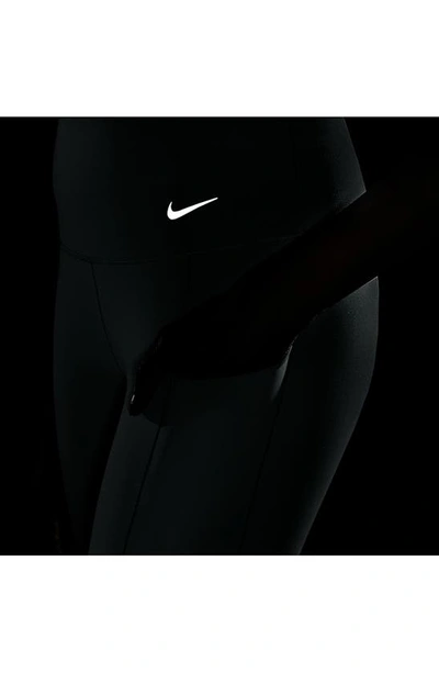 Shop Nike Universa Medium Support High Waist 7/8 Leggings In Lt Armory Blue/ Black