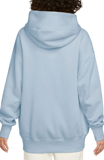 Shop Nike Sportswear Phoenix Oversize Fleece Hoodie In Lt Armory Blue/ Sail