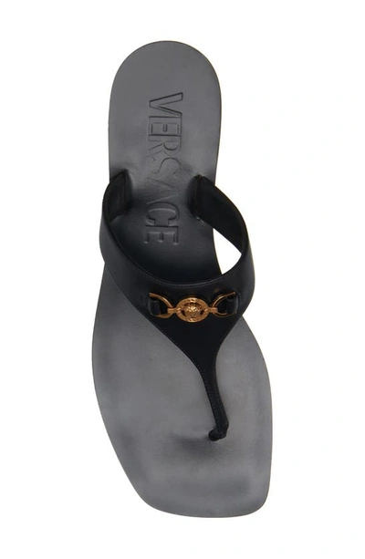 Shop Versace Medusa '95 Flip Flop In Black