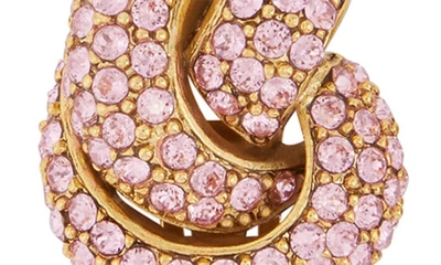 Oscar De La Renta Love Knot Stud Earrings In Rose