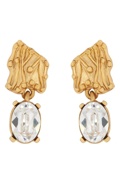 Shop Oscar De La Renta Crystal Drop Earrings
