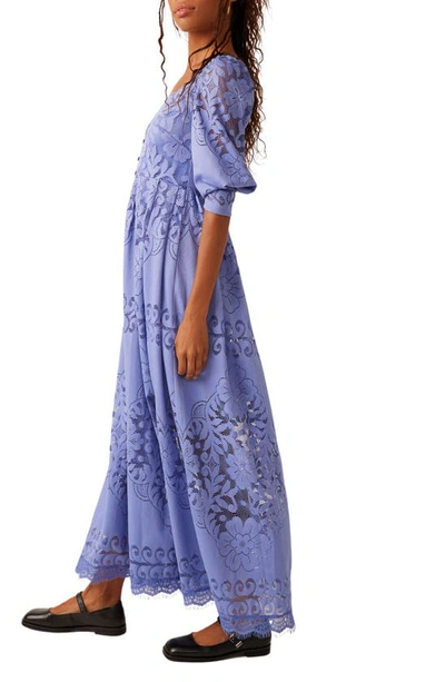 Shop Free People Shadow Dance Lace Detail Maxi Dress In Persian Jewel