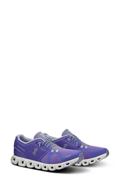 Shop On Cloud 5 Running Shoe In Blueberry/ Feather