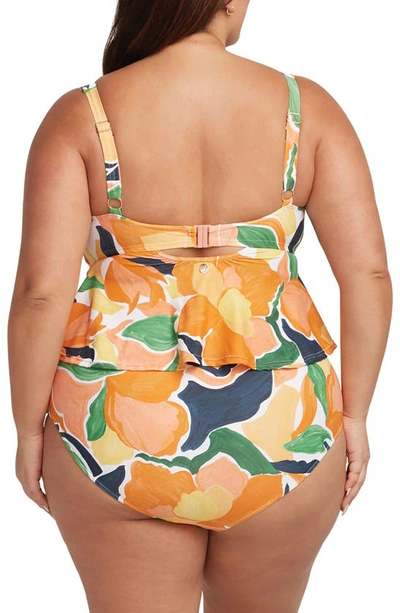 Shop Artesands De L'hortus Chagall Peplum Bikini Top In Orange