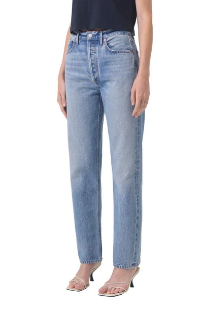Agolde 90s Pinch Waist Straight-leg High-rise Organic Denim Jeans In Infinite