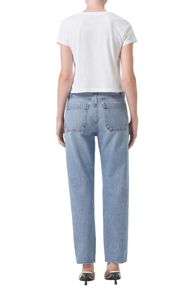 Shop Agolde Cooper High Waist Relaxed Straight Leg Organic Cotton Trouser Jeans In Command