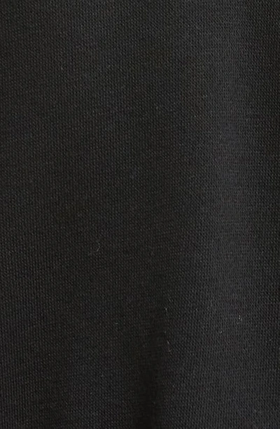 Shop Nike Sportswear Phoenix Fleece V-neck Crop Sweatshirt In Black/ Sail