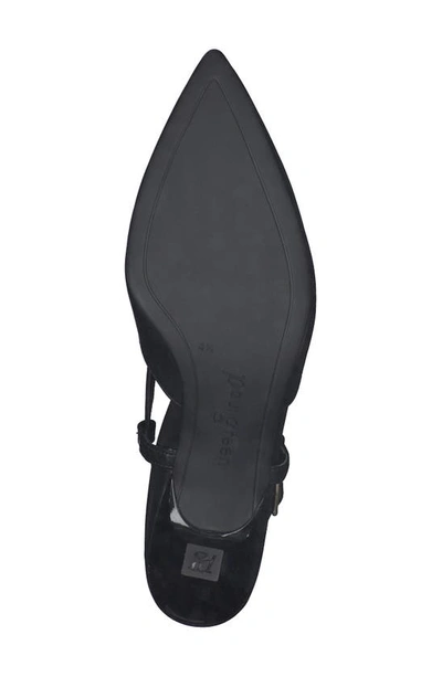 Shop Paul Green Tabitha Slingback Pointed Toe Pump In Black Leather