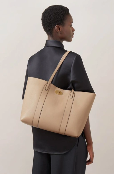 Mulberry Bayswater Leather Tote In Maple-navy