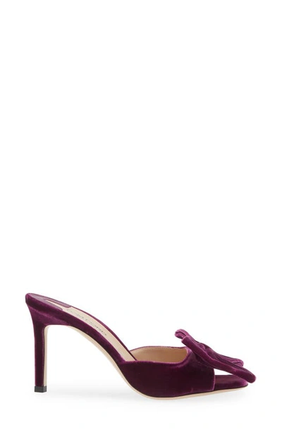 Shop Tom Ford Brigitte Bow Slide Sandal In Plum