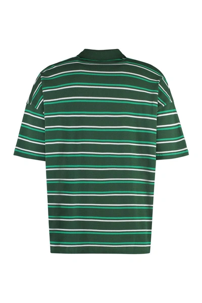 Shop Apc A.p.c. Antlone Short Sleeve Cotton Polo Shirt In Green