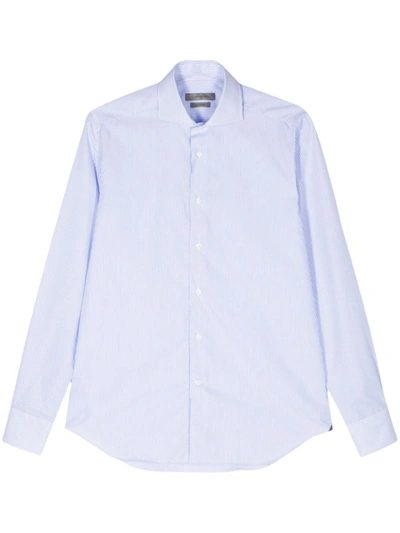 Shop Corneliani Shirts In Blue