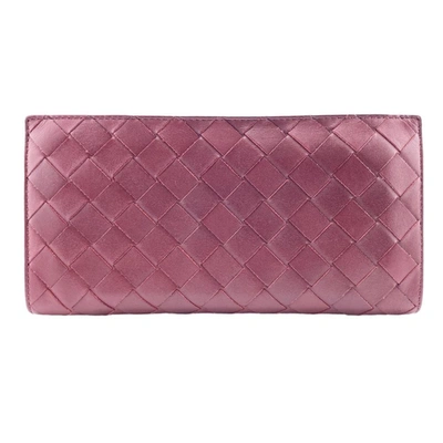 Shop Bottega Veneta -- Red Leather Wallet  ()