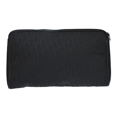 Shop Dior Trotter Black Canvas Clutch Bag ()