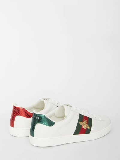 Shop Gucci Ace Sneakers In White