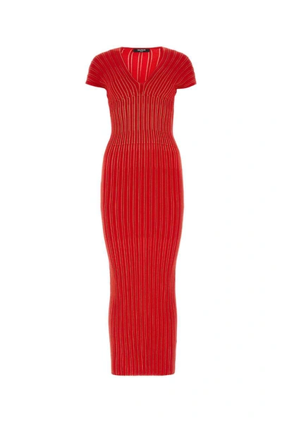Shop Balmain Long Dresses. In Red