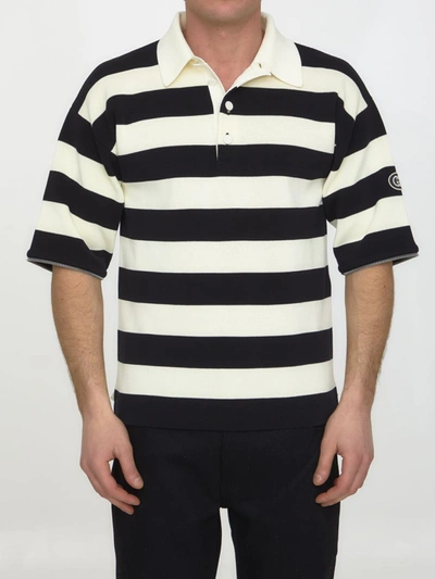 Shop Gucci Detachable Sleeves Polo In Ivory