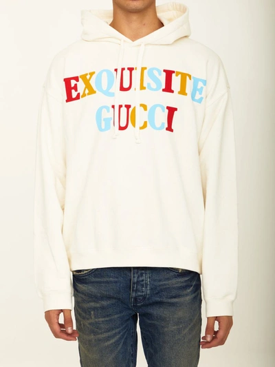 Shop Gucci Exquisite  Hoodie In Cream