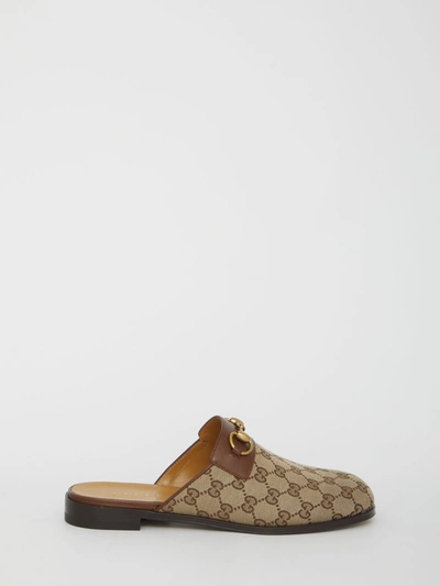 Shop Gucci Gg Horsebit Sandals In Beige