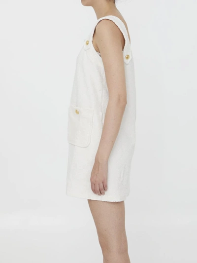 Shop Gucci Gg Terrycloth Mini Dress In White