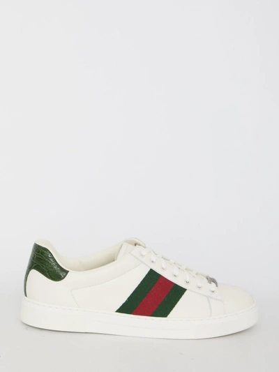 Shop Gucci Ace Sneakers In White