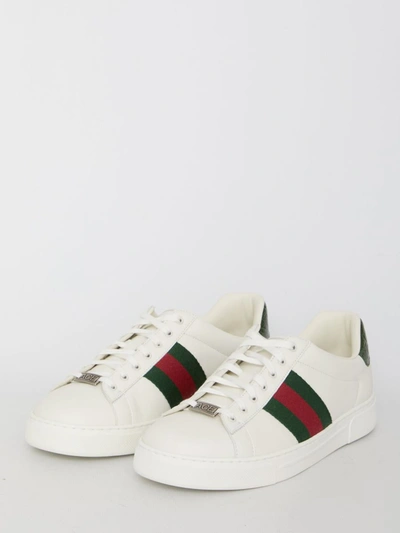 Shop Gucci Ace Sneakers In White