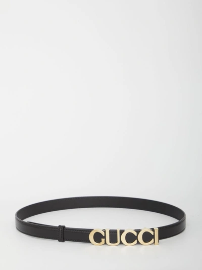 Shop Gucci Buckle Belt In Black