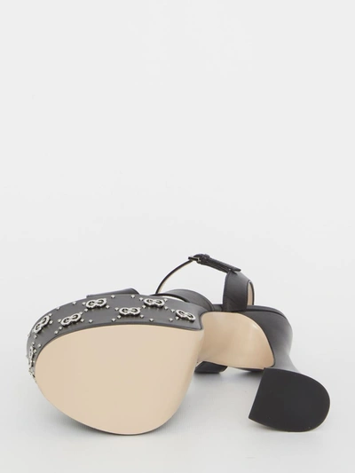Shop Gucci Interlocking G Sandals In Black