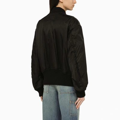Shop Off-white ™ Padded Nylon Bomber Jacket In Black