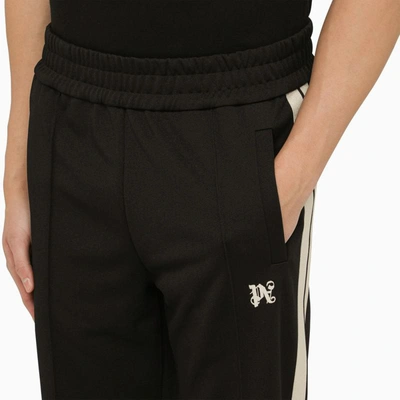 Shop Palm Angels Monogram Delavé Jogging Trousers In Black