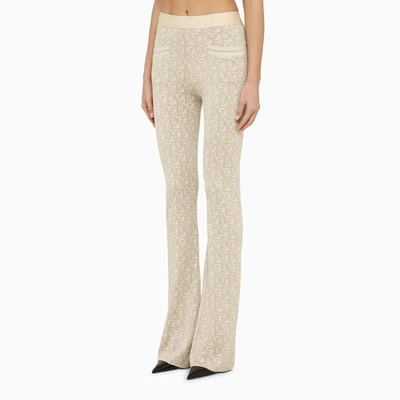 Shop Palm Angels Trousers With Logo In White