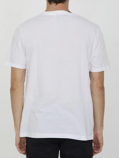 Shop Gucci Washed T-shirt With Logo In Cream