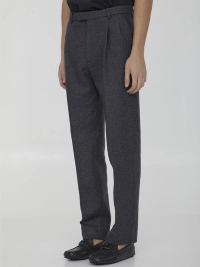 Shop Gucci Wool And Cashmere Trousers In Grey
