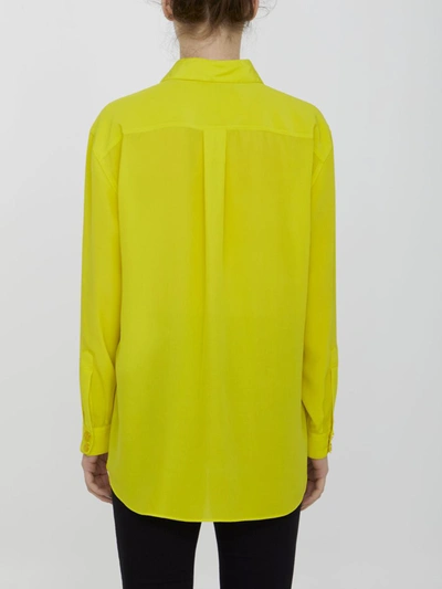 Shop Gucci Yellow Silk Shirt