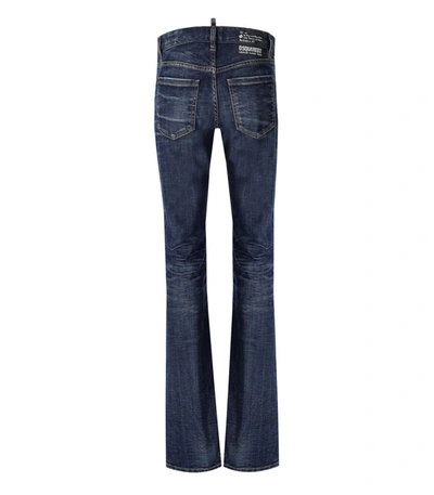Shop Dsquared2 Medium Waist Flare Blue Jeans