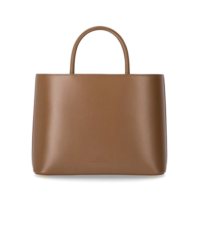 Shop Elisabetta Franchi Brown Medium Shopping Bag