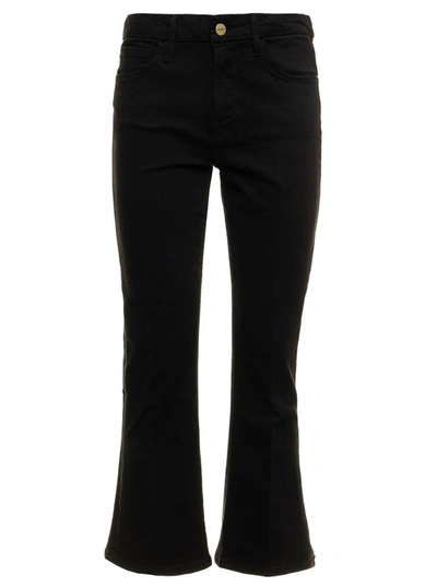 Shop Frame Woman's Le Crop Black Denim  Jeans