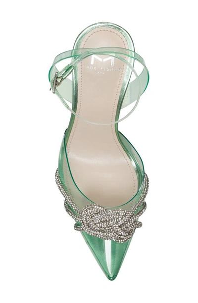 Shop Marc Fisher Ltd Samira Crystal Pointed Toe Pump In Light Green