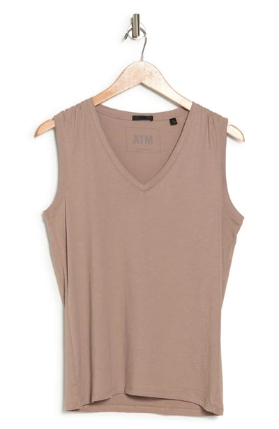 Shop Atm Anthony Thomas Melillo Jersey Tank In Earth