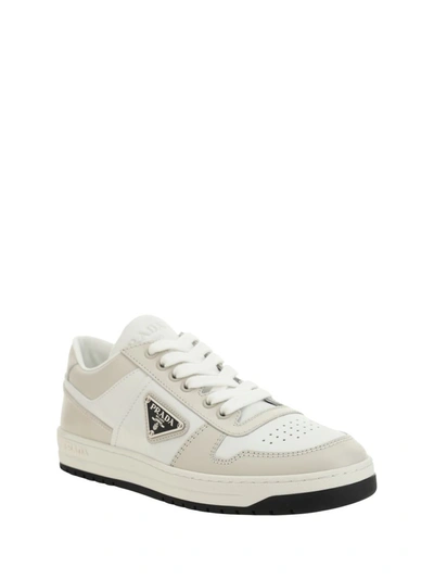 Shop Prada Sneakers In Bianco+polvere