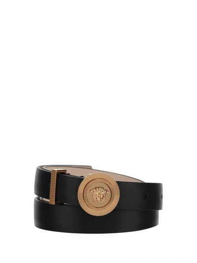 Shop Versace Belts E Braces In Nero/oro