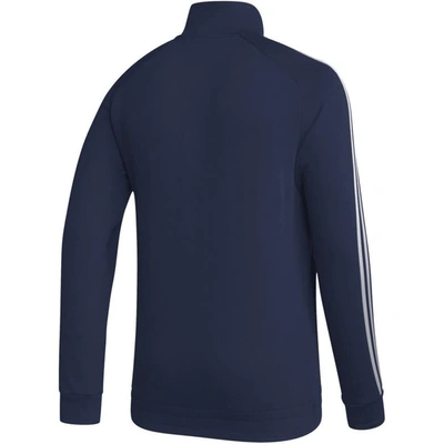 Shop Adidas Originals Adidas  Navy Colorado Avalanche Raglan Full-zip Track Jacket