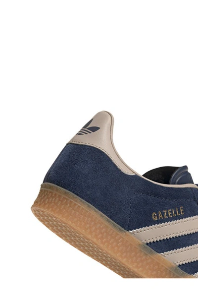 Shop Adidas Originals Gazelle Sneaker In Night Indigo/ Taupe/ Gum