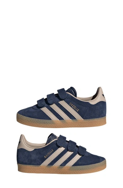 Shop Adidas Originals Gazelle Sneaker In Night Indigo/ Taupe/ Gum