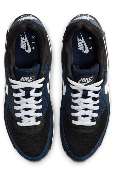 Shop Nike Air Max 90 Sneaker In Midnight Navy/ White/ Black