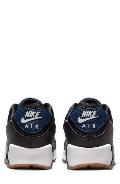 Shop Nike Air Max 90 Sneaker In Midnight Navy/ White/ Black